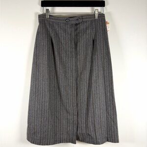 VTG Classic Gray Pinstripe A-Line Skirt